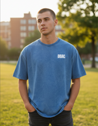 Blue Oversized Acid Wash- “Live,Laugh,Live.. DBAC”